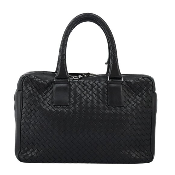 BOTTEGA VENETA INTRECCIATO Hand Bag Leather Black Auth - Picture 3 of 16
